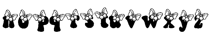 Sweet Bow Christmas Font LOWERCASE