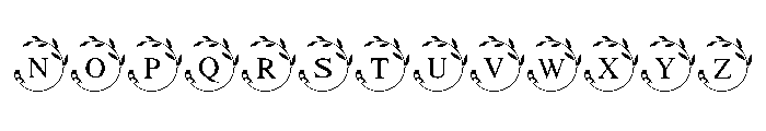 Sweet Butterfly Frame Font LOWERCASE