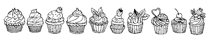 Sweet Cupcake Pack Font OTHER CHARS