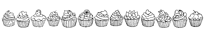 Sweet Cupcake Pack Font UPPERCASE