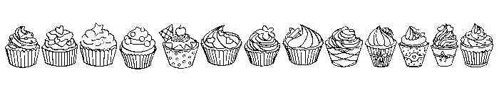 Sweet Cupcake Pack Font LOWERCASE