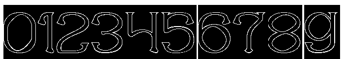 Sweet Emotion-Hollow-Inverse Font OTHER CHARS