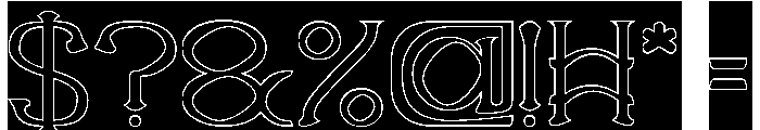 Sweet Emotion-Hollow-Inverse Font OTHER CHARS