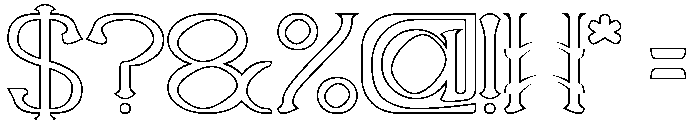 Sweet Emotion-Hollow Font OTHER CHARS