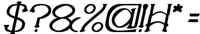 Sweet Emotion Italic Font OTHER CHARS