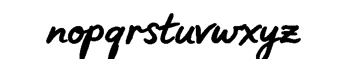 Sweet Friday Thing Bold Script Font LOWERCASE