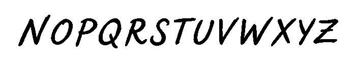 Sweet Friday Thing Md Obl Caps Font LOWERCASE