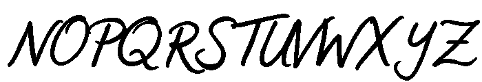 Sweet Friday Thing Med Script Font UPPERCASE