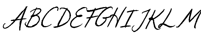Sweet Friday Thing Obliq Script Font UPPERCASE