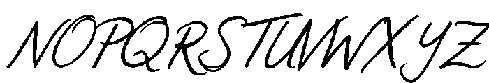 Sweet Friday Thing Obliq Script Font UPPERCASE
