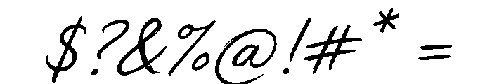Sweet Friday Thing Oblique Caps Font OTHER CHARS