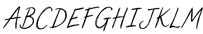 Sweet Friday Thing Oblique Caps Font UPPERCASE
