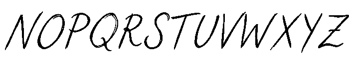 Sweet Friday Thing Oblique Caps Font UPPERCASE