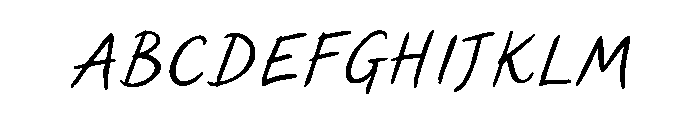 Sweet Friday Thing Oblique Caps FONT