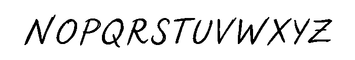 Sweet Friday Thing Oblique Caps Font LOWERCASE