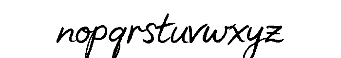 Sweet Friday Thing Script Font LOWERCASE