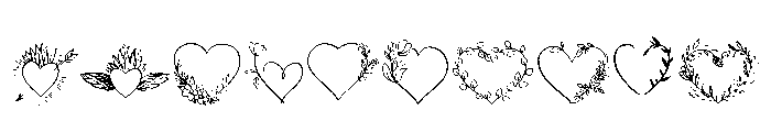 Sweet Heart Frame Font OTHER CHARS