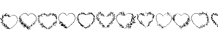 Sweet Heart Frame Font UPPERCASE