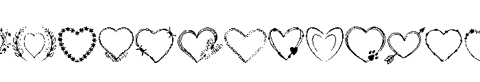 Sweet Heart Frame Font LOWERCASE