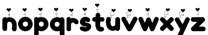Sweet Heart Pop Font LOWERCASE