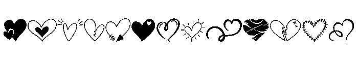 Sweet Love Hearts Font UPPERCASE
