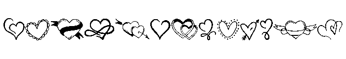 Sweet Love Hearts Font UPPERCASE