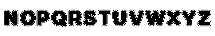 SweetKidsBubble Double Outline Font UPPERCASE