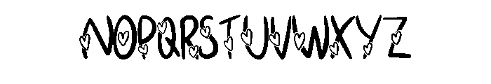 Sweetheart Doodle By Sq Regular Font UPPERCASE
