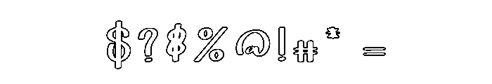 Sweetie Outline Font OTHER CHARS