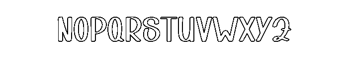 Sweetie Outline Font LOWERCASE