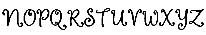 Sweetly Dreamy Regular Font UPPERCASE