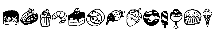 Sweets mithai Font LOWERCASE