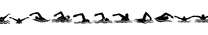 Swimming Silhouettes Font UPPERCASE