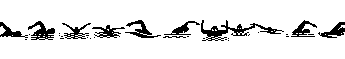 Swimming Silhouettes Font UPPERCASE