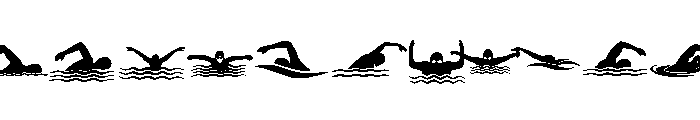 Swimming Silhouettes Font LOWERCASE