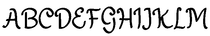 Swing heart Font UPPERCASE