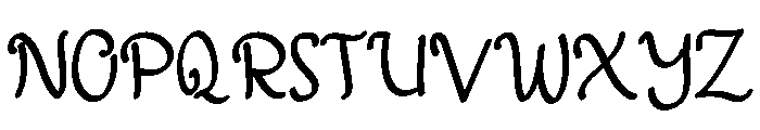 Swing heart Font UPPERCASE