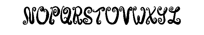 Swirly Goth By Squeeb C Regular Font UPPERCASE