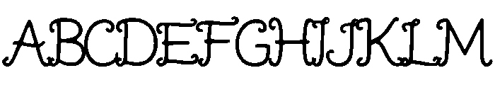 Swirly Handwritten Font UPPERCASE