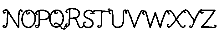 Swirly Handwritten Font UPPERCASE