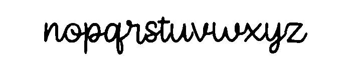 Swirly Handwritten Font LOWERCASE