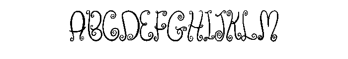 Swirly Whimsy By Squeeb Regular Font UPPERCASE
