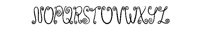 Swirly Whimsy By Squeeb Regular Font UPPERCASE