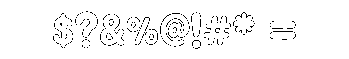 Swisy Outline Font OTHER CHARS