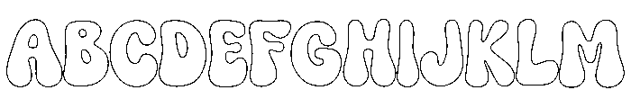 Swisy Outline Font UPPERCASE