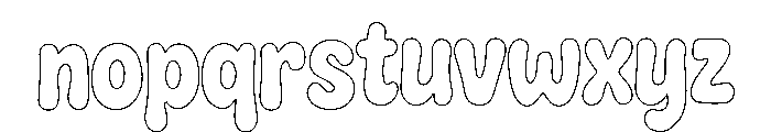 Swisy Outline Font LOWERCASE