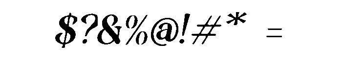 Swooping Font OTHER CHARS