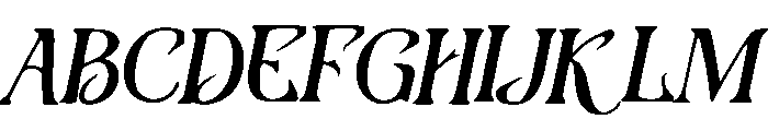 Swooping Font UPPERCASE