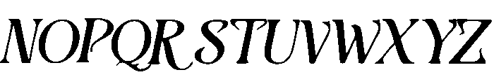 Swooping Font UPPERCASE