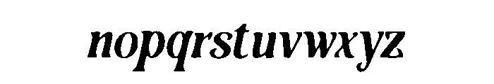 Swooping Font LOWERCASE